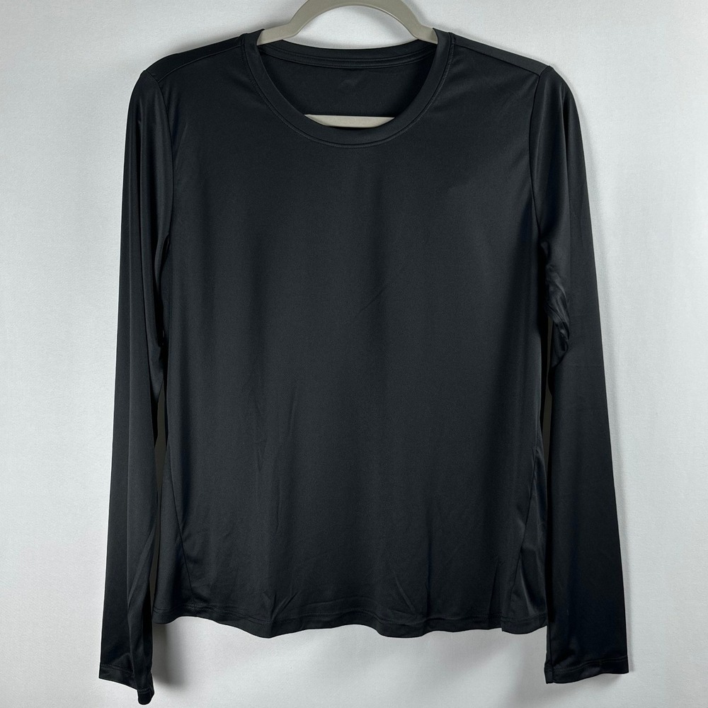 Baleaf Women's Fresh Horizon Split-Back Sun Shirt S Black UPF 50+ Athletic Yoga‎
